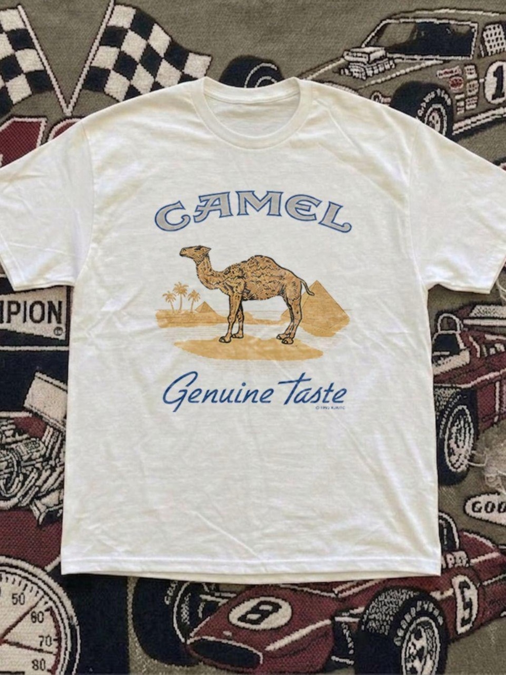 Gildan White 'Camel Genuine Taste' Graphic Tee